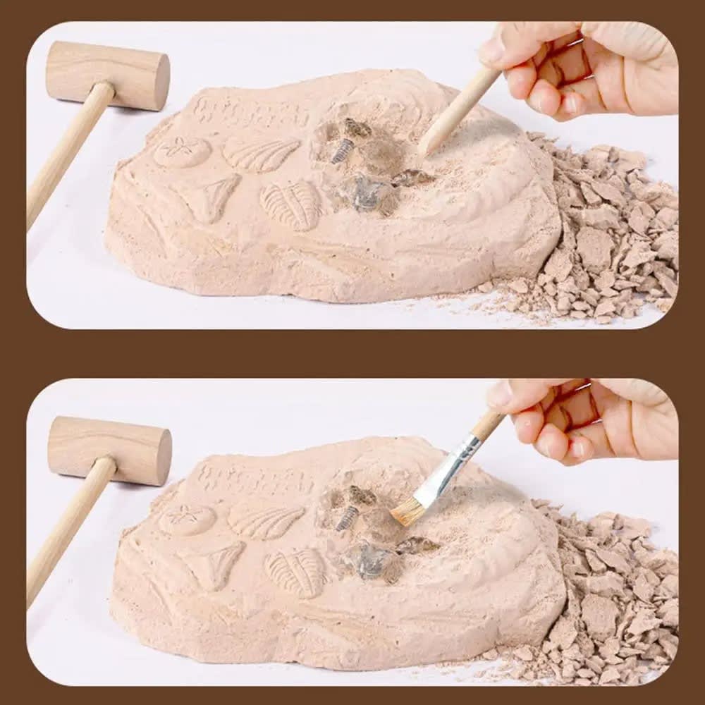 Dinosaur Fossils Excavation Kit - Educational Archeology Toy Set for Kids